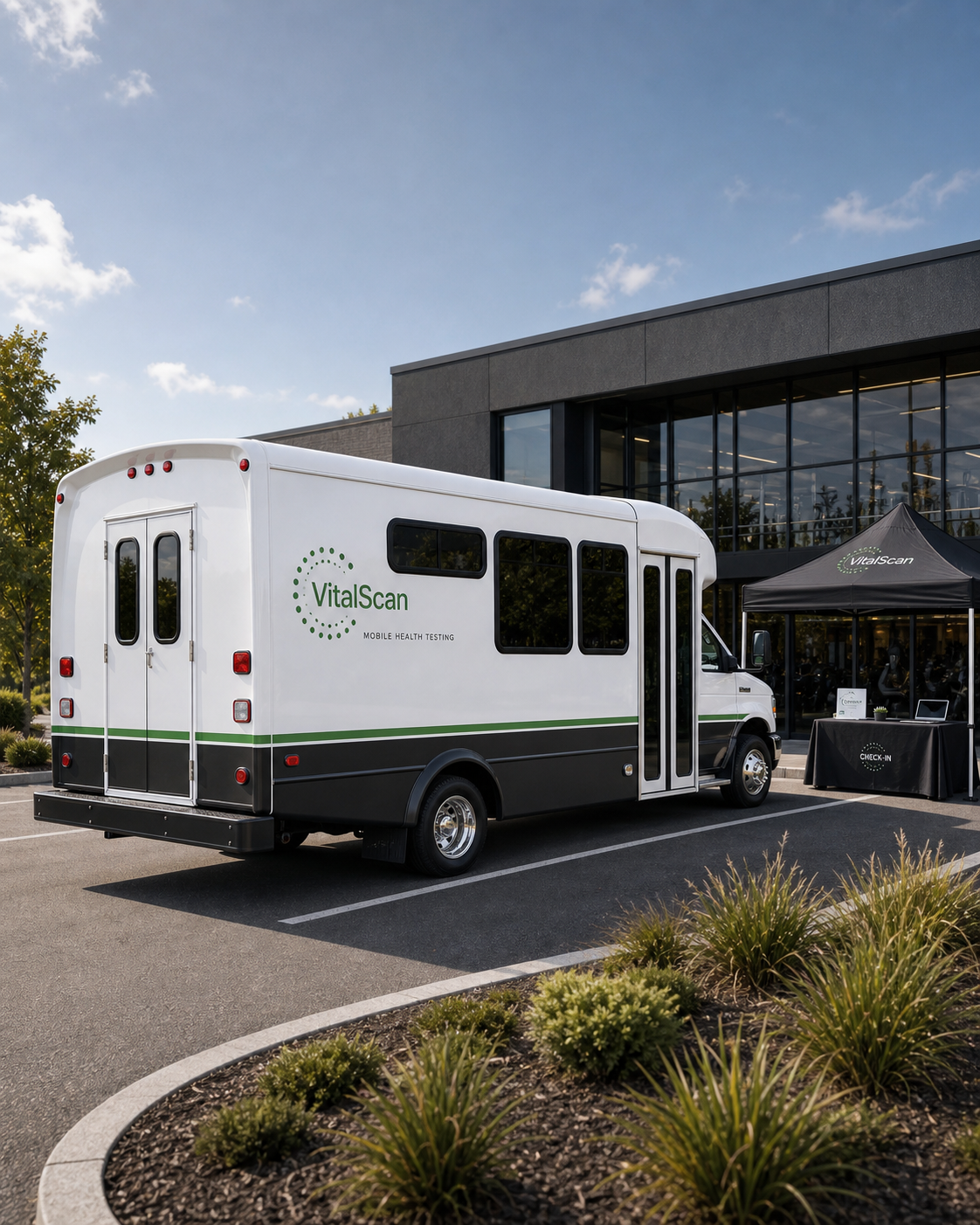 VitalScan mobile diagnostics vehicle prepared for a hosted assessment day